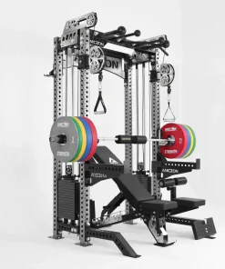 New Arrival Commercial Fitness Gym Equipment Adjustable Power Rack for Strength Training Foldable Steel and Metal Squat Rack