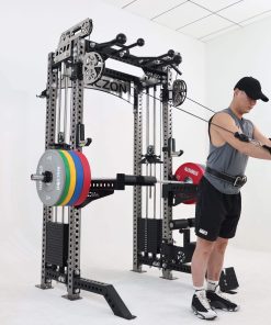 Alternative view of New Arrival Commercial Fitness Gym Equipment Adjustable Power Rack for Strength Training Foldable Steel and Metal Squat Rack