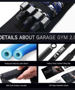 Alternative view of Home Gym Workout Fitness Equipment Set with 6 Resistance Bands and 8 Accessories - Complete Home Fitness Kit